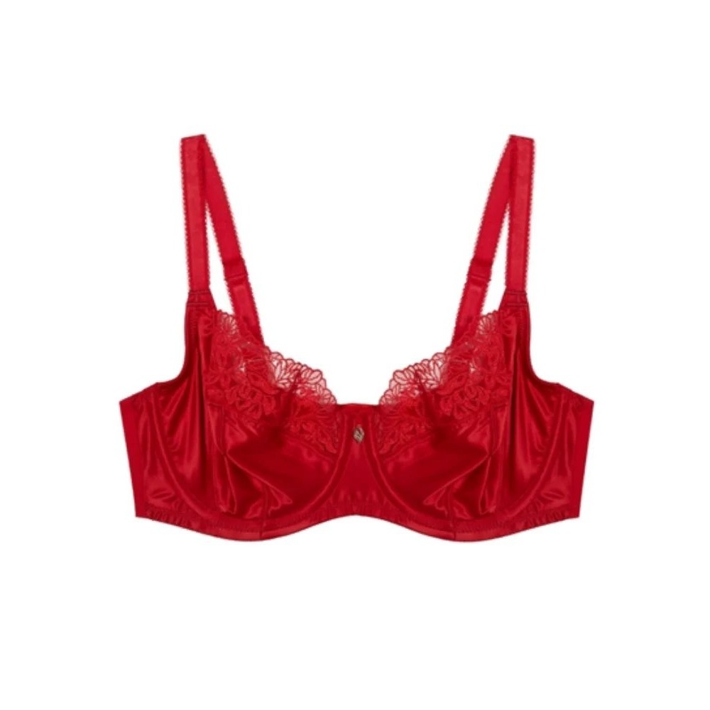 Wacoal Barbados Cherry Side Note Underwire Bra Red Full Coverage 36DDD 855377